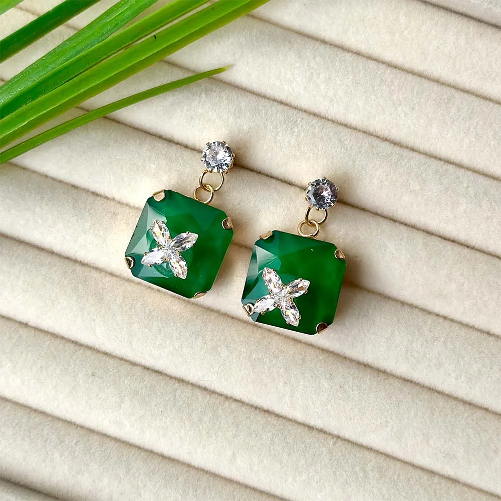 Melissa Earrings (Green)