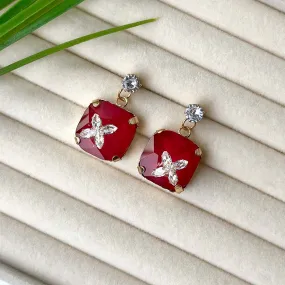 Melissa Earrings (Red)