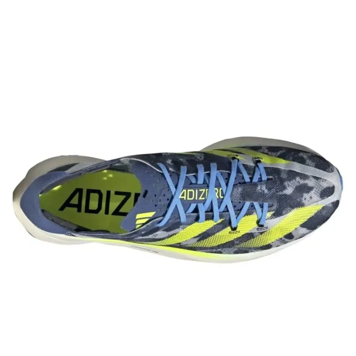 Mens Adidas Adizero Adios Pro 3 - Crystal White / Lucid Lemon / Blue Burst