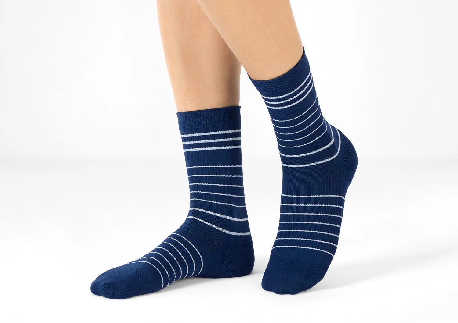 Mid-Calf Compression Socks - 18-25 mmHg - Navy