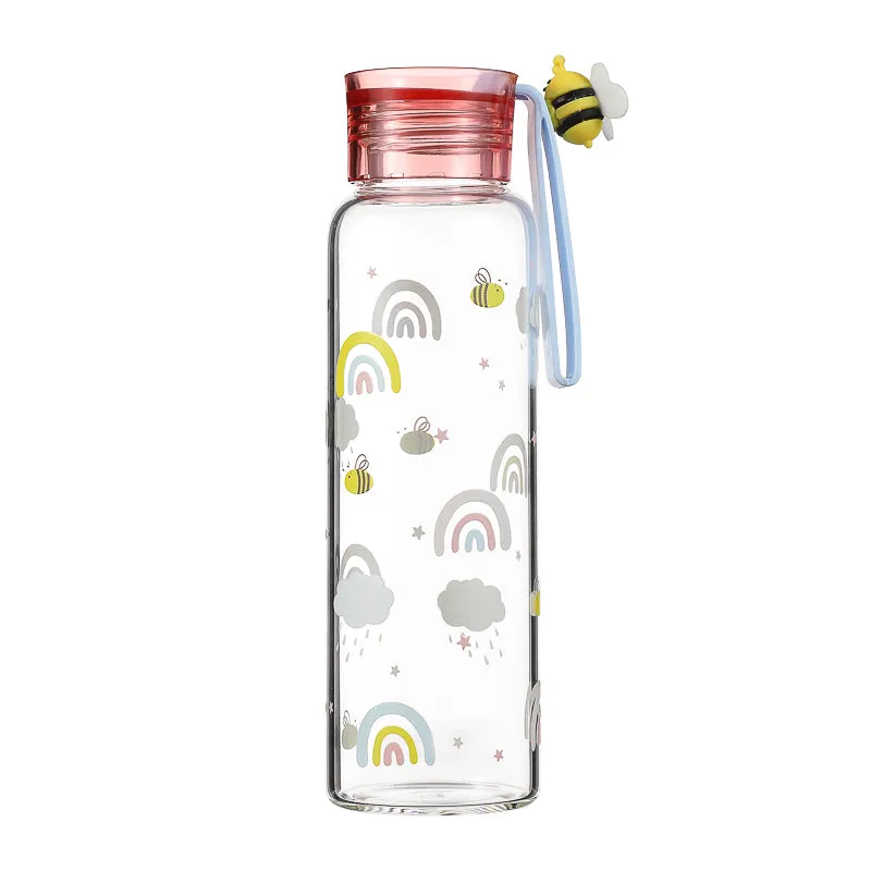 Miniso Bee Series High Borosilicate Glass Bottle 380ml