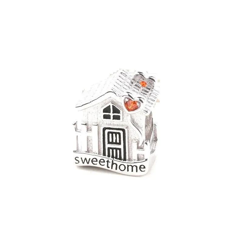 Picket Fence Sweet Home Heart Balloon Charm 925 Sterling Silver