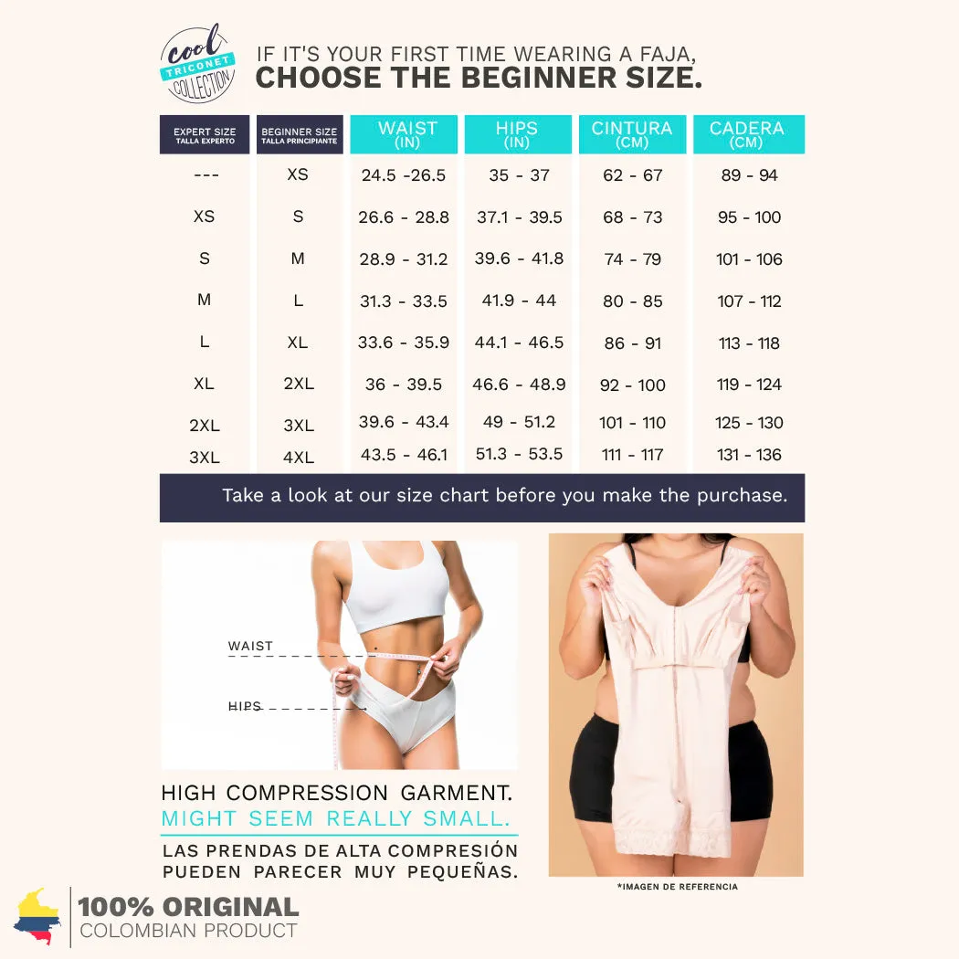 Postpartum C-Section Built-In Bra & High Back, Medium Compression Fajas Sonryse TR53ZL