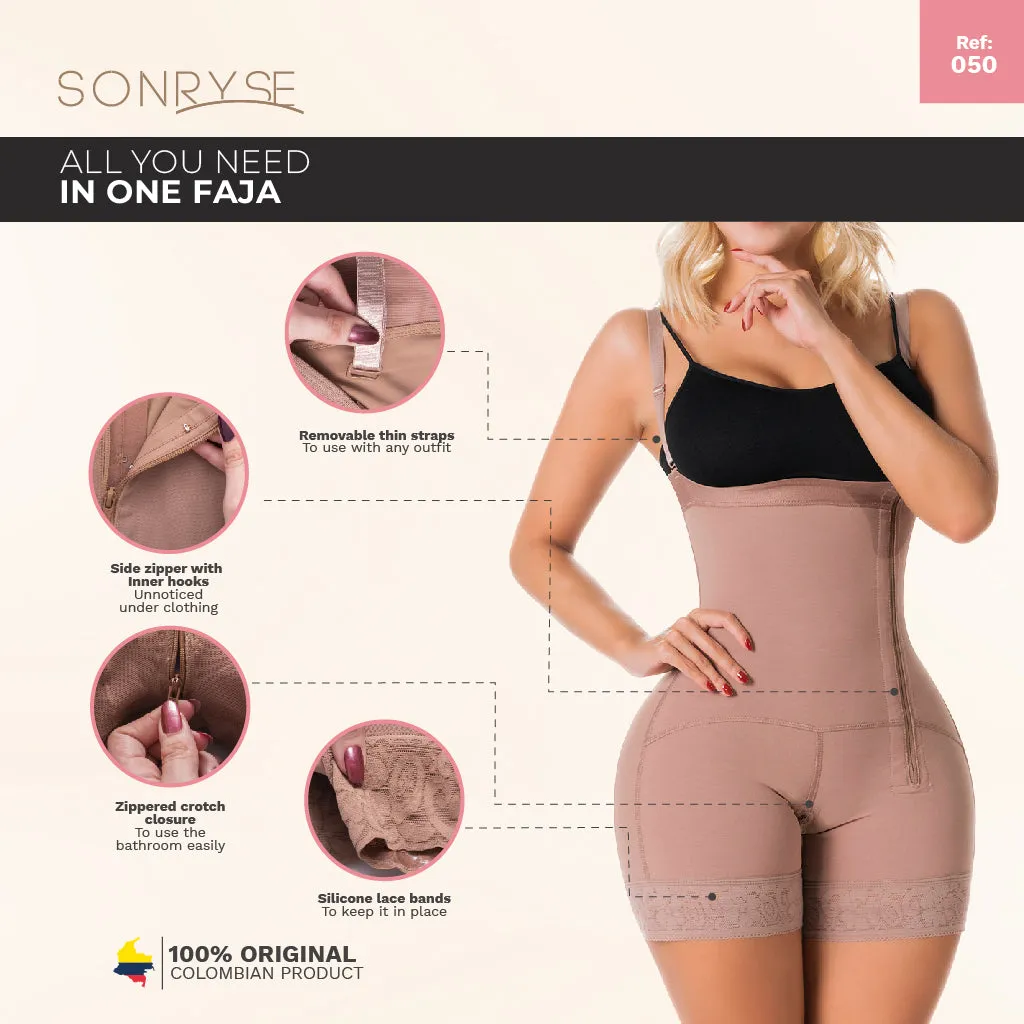 Postpartum C-Section, Open Bust, Mid-Back, High Compression Body Shaper Fajas Sonryse 050ZL