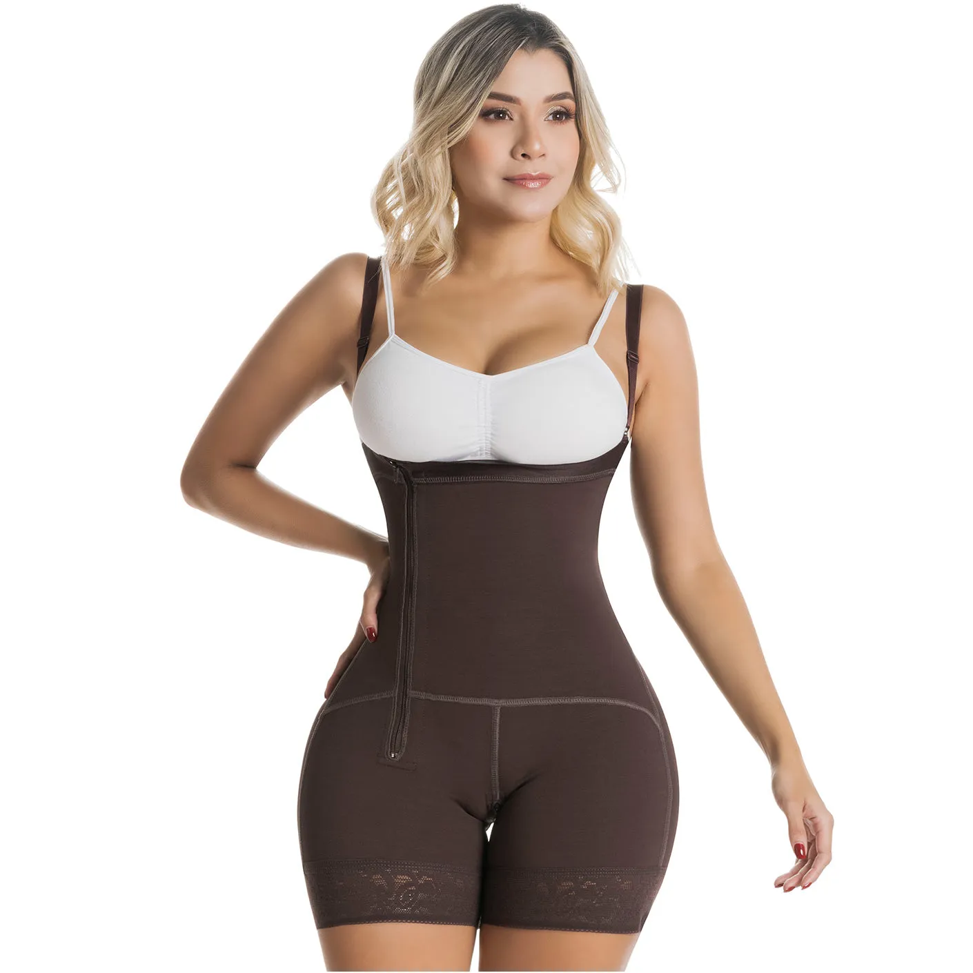 Postpartum C-Section, Open Bust, Mid-Back, High Compression Body Shaper Fajas Sonryse 050ZL