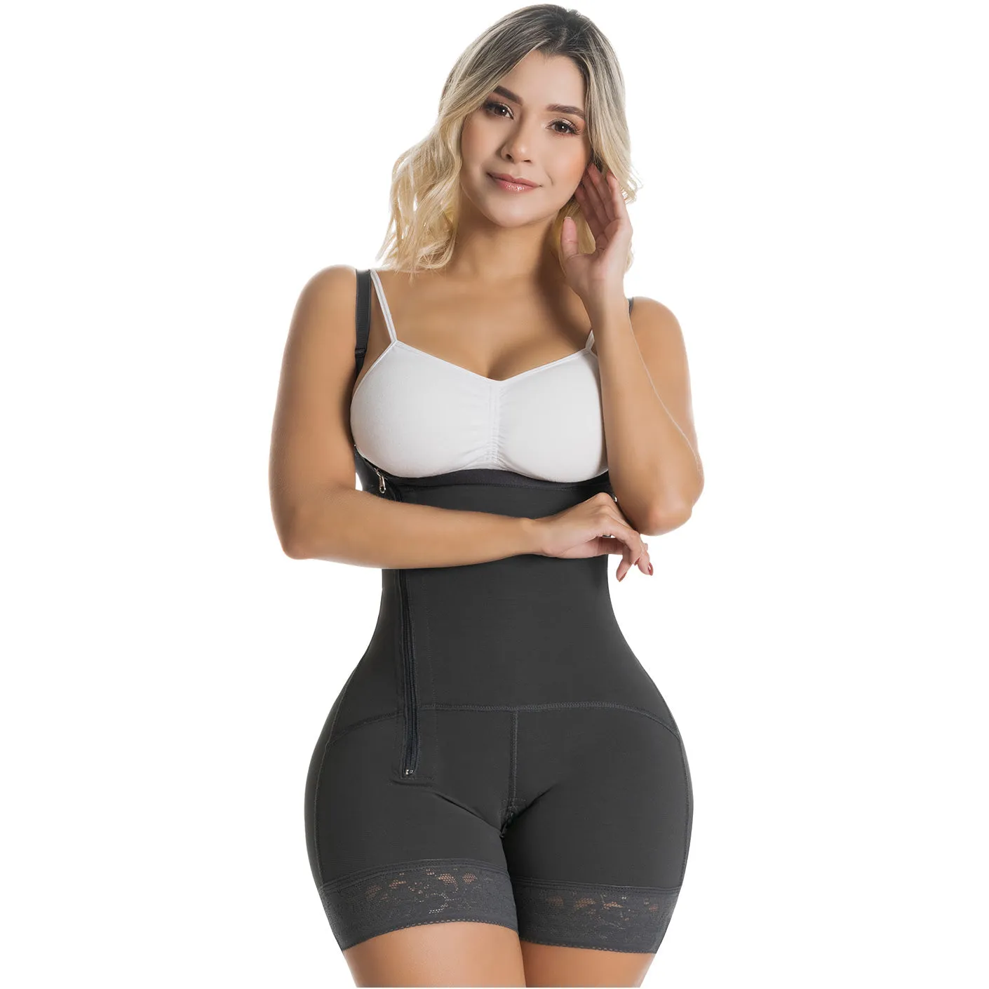 Postpartum C-Section, Open Bust, Mid-Back, High Compression Body Shaper Fajas Sonryse 050ZL