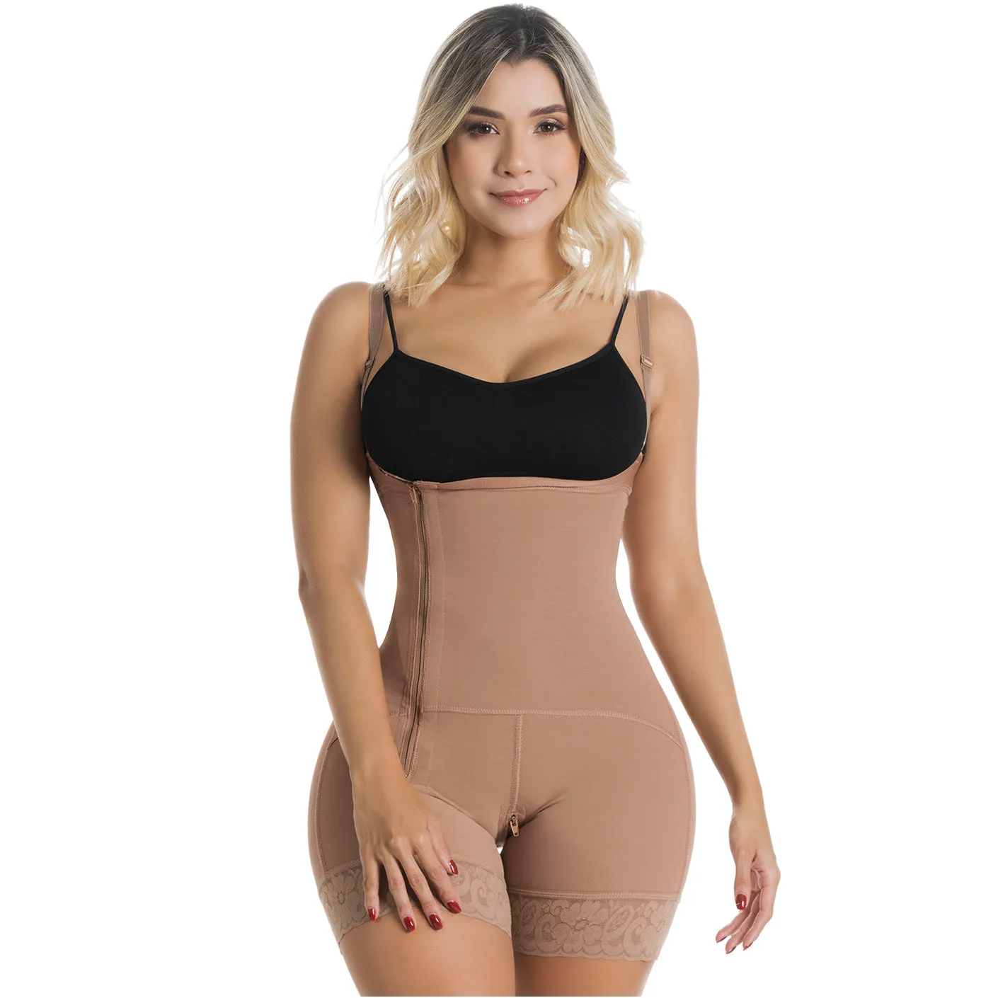 Postpartum C-Section, Open Bust, Mid-Back, High Compression Body Shaper Fajas Sonryse 050ZL