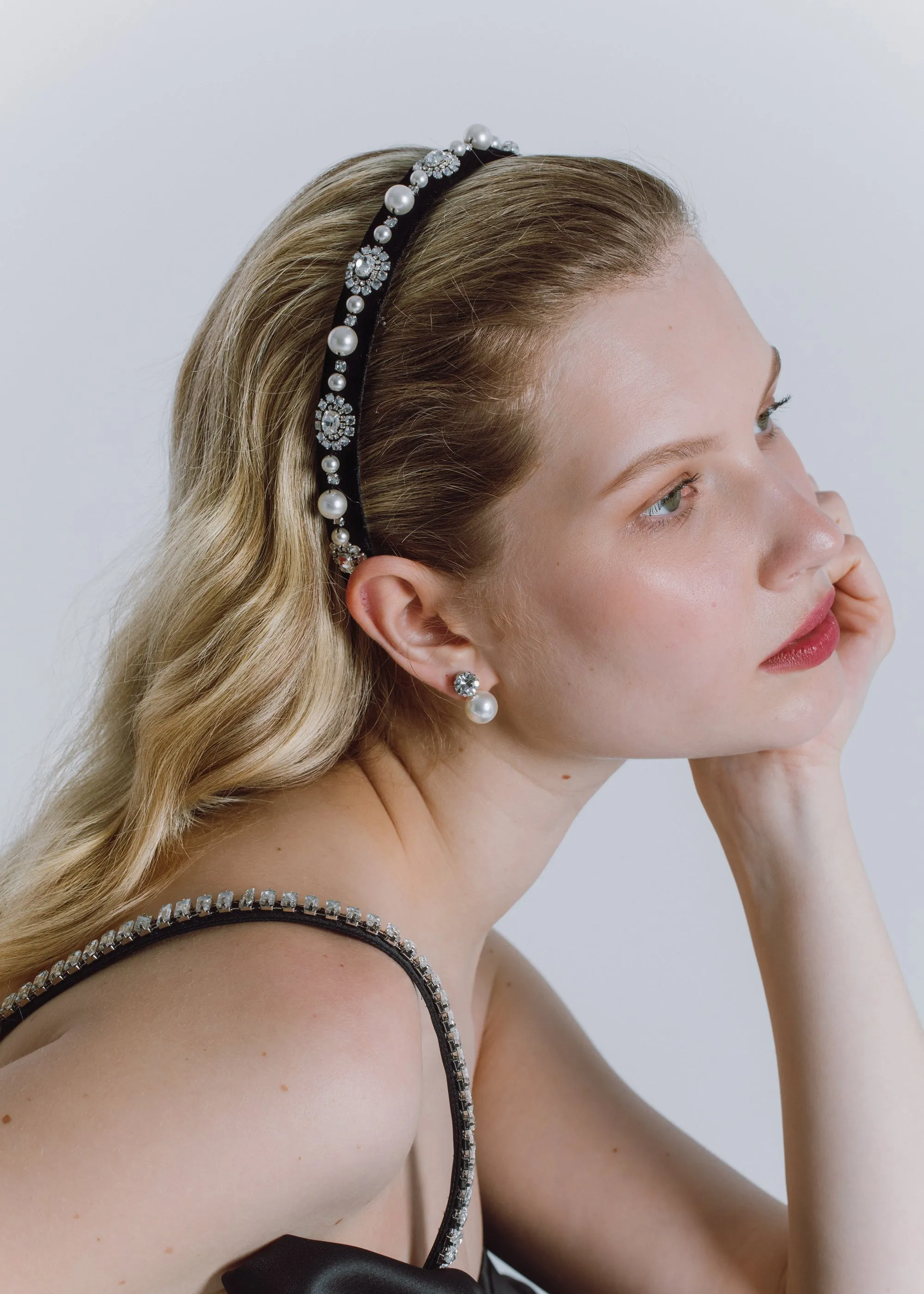 Renee Headband -- Crystal Pearl