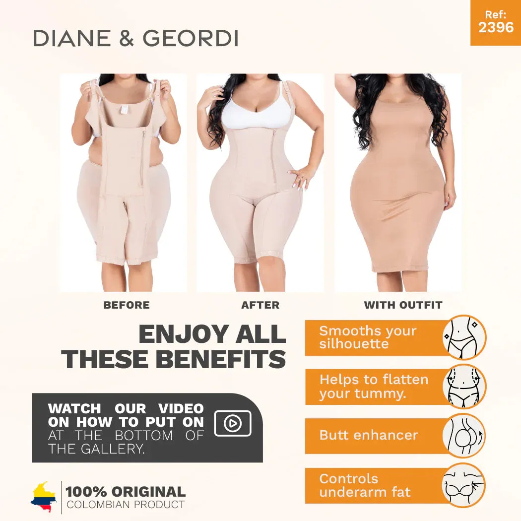 Tummy Tuck Post-Surgery and Daily Use Shapewear with Flat Zipper, Open Bust, & Medium Compression Diane & Geordi 2396