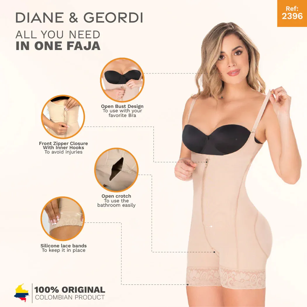 Tummy Tuck Post-Surgery and Daily Use Shapewear with Flat Zipper, Open Bust, & Medium Compression Diane & Geordi 2396