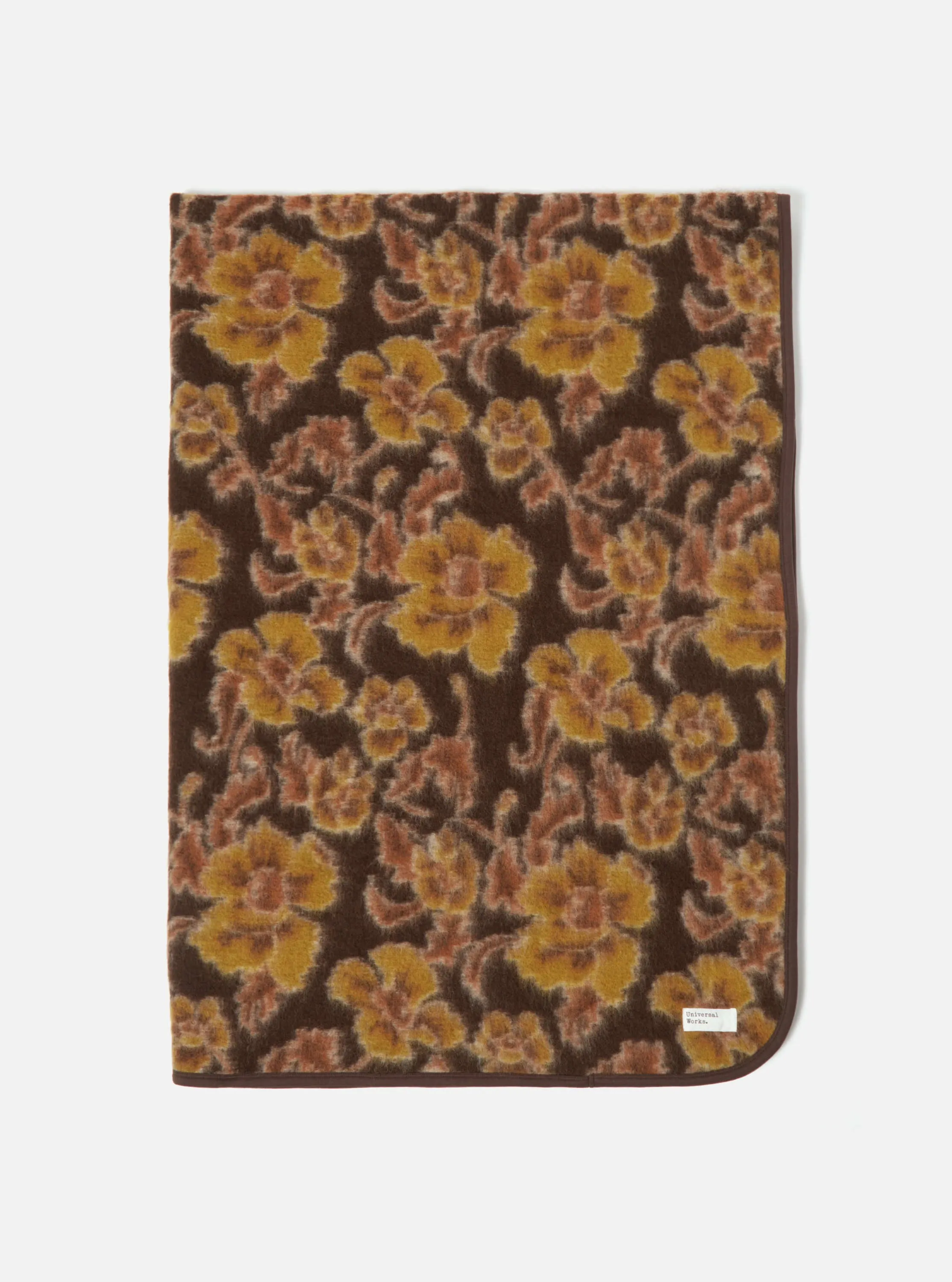 Universal Works Blanket in Brown Flower Fleece