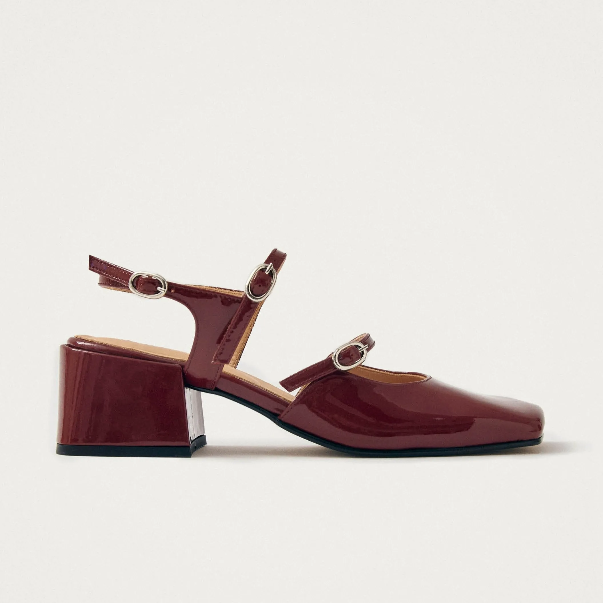 Withnee Onix Burgundy Leather Pumps