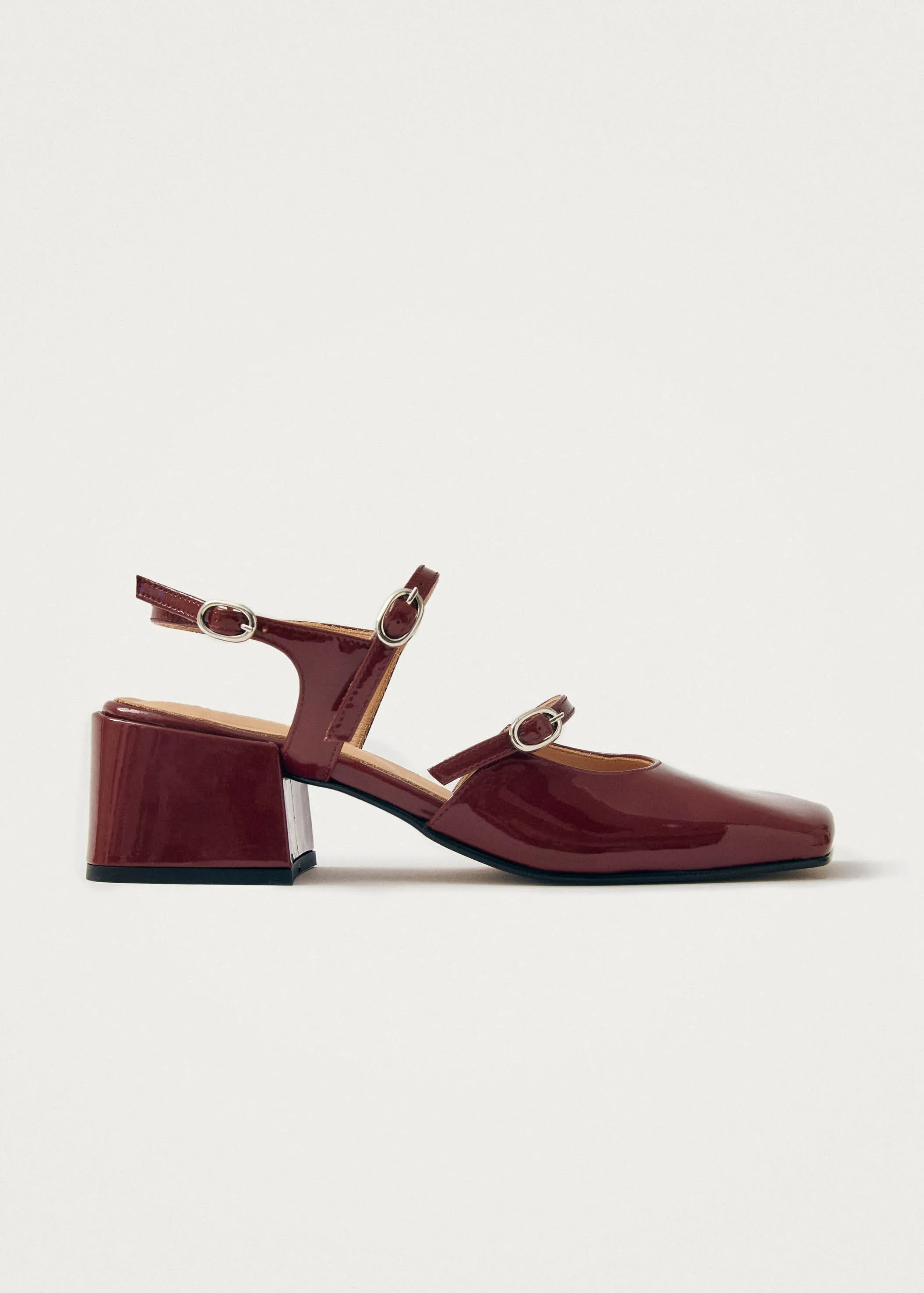 Withnee Onix Burgundy Leather Pumps