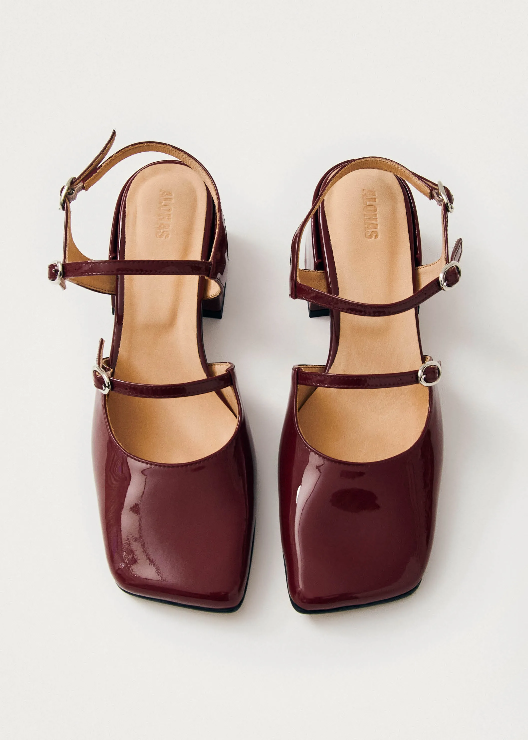 Withnee Onix Burgundy Leather Pumps