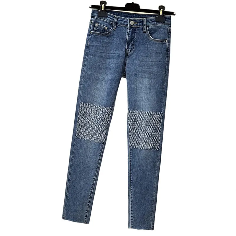 Women's Diamond-Studded Jeans