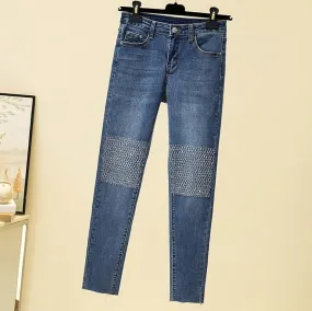 Women's Diamond-Studded Jeans