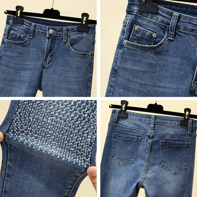 Women's Diamond-Studded Jeans